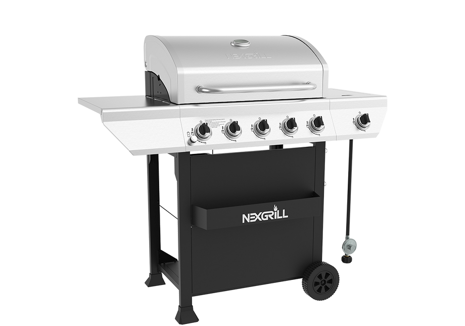 5-Burner Grill with Stainless Steel Side Burner