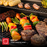 Nexgrill 5 Burner Propane Gas Grill with Side Burner in Black