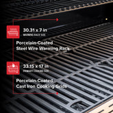 Deluxe 6 Burner Dual Fuel Gas Grill with Searing Side Burner