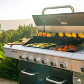 Deluxe 6 Burner Dual Fuel Gas Grill with Searing Side Burner