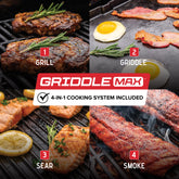 Deluxe 6 Burner Dual Fuel Gas Grill with Searing Side Burner