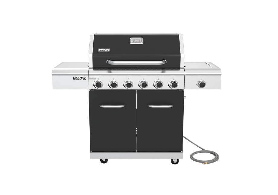 Deluxe 6 Burner Dual Fuel Gas Grill with Searing Side Burner