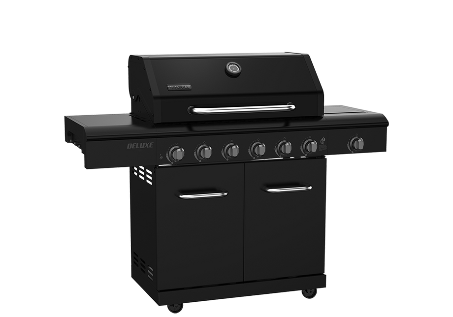 Deluxe 7-Burner Gas Grill with Stainless Steel Side Burner