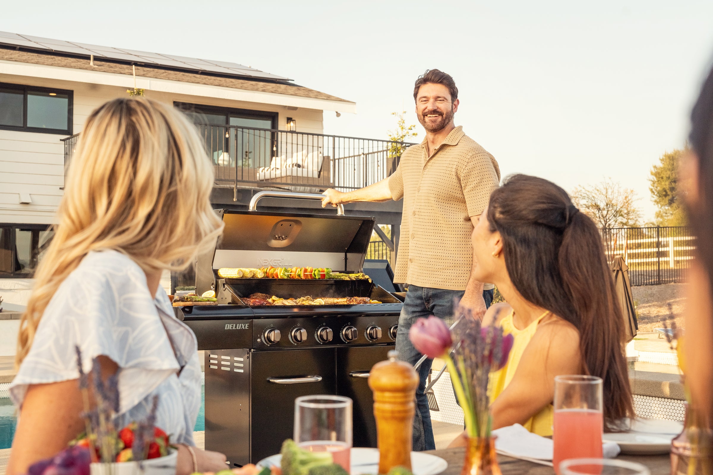 Deluxe 7-Burner Gas Grill with Stainless Steel Side Burner | Nexgrill