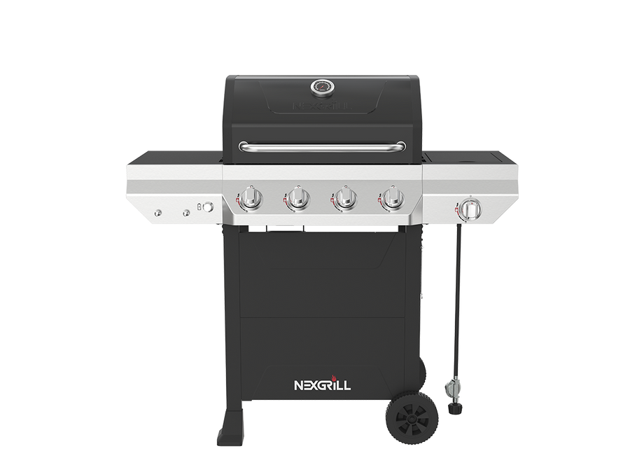 Nexgrill | Black 4-Burner Gas Grill with Side Burner Product Page