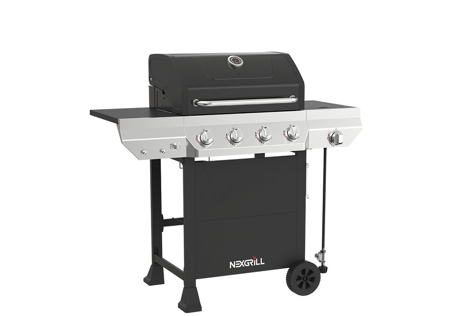 Nexgrill | Black 4-Burner Gas Grill with Side Burner Product Page