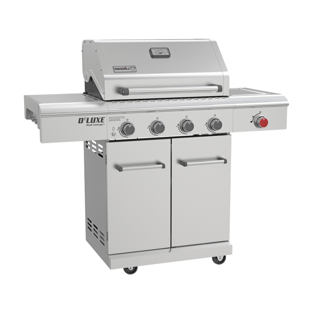 Deluxe 4-Burner Gas Grill with Searing Side Burner
