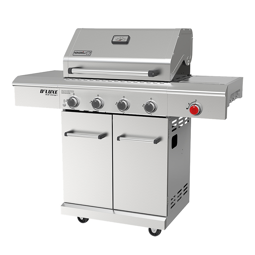 Deluxe 4-Burner Gas Grill with Searing Side Burner
