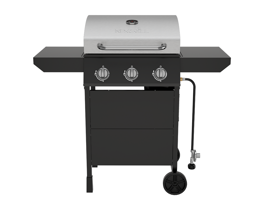 3-Burner Gas Grill with Side Shelves