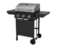 3-Burner Gas Grill with Side Shelves