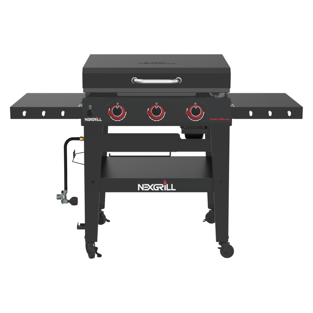 Daytona™ 3-Burner Propane Gas Grill with Griddle Top in Black