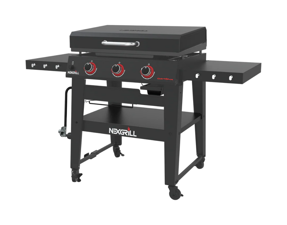 Daytona™ 3-Burner Propane Gas Grill with Griddle Top in Black