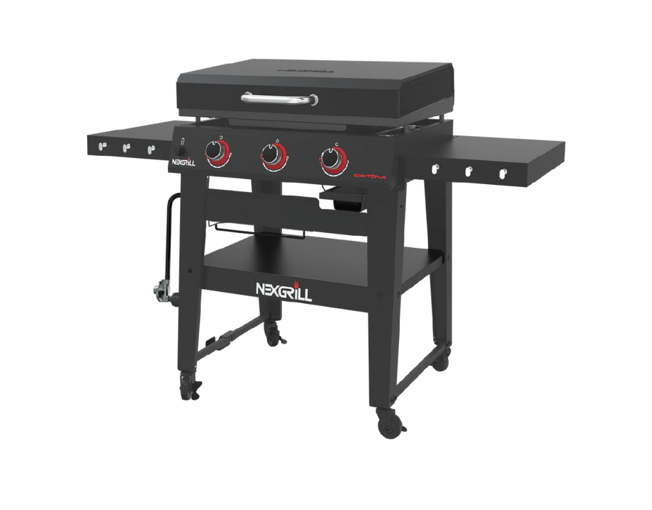 Daytona™ 3-Burner Propane Gas Grill with Griddle Top in Black