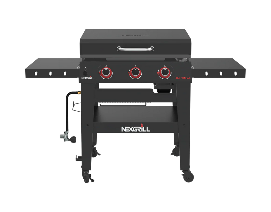 Daytona™ 3-Burner Propane Gas Grill with Griddle Top in Black