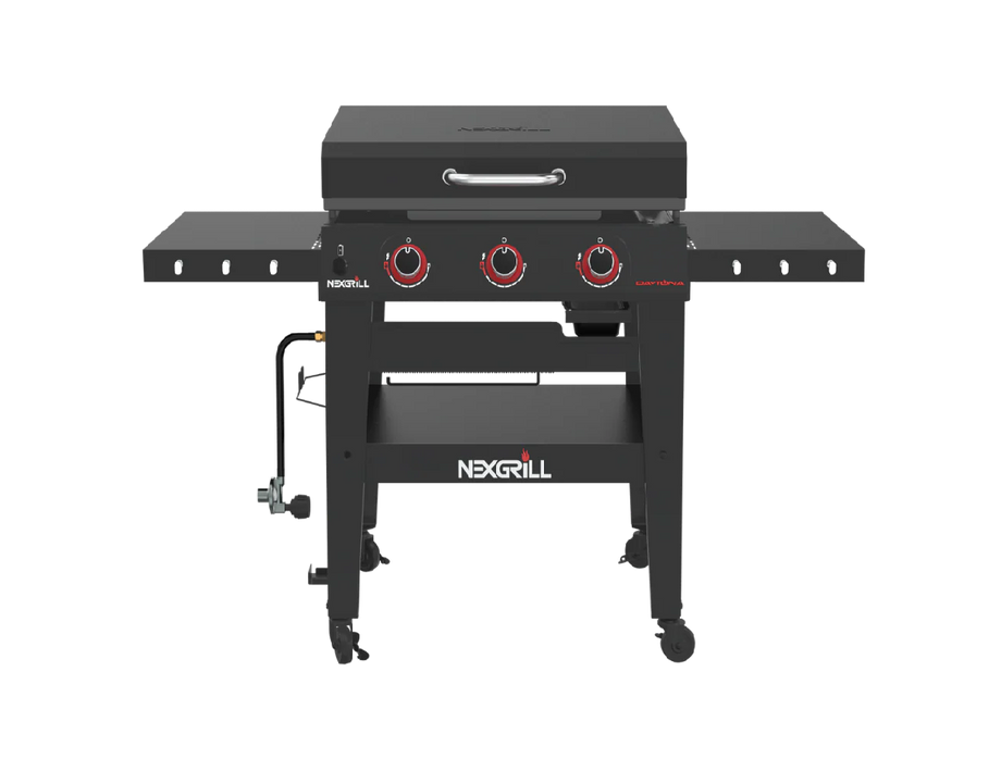 Daytona™ 3-Burner Propane Gas Grill with Griddle Top in Black