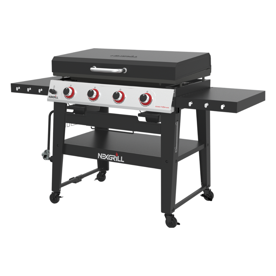 Daytona™ 4-Burner Propane Gas Grill with Griddle Top in Black