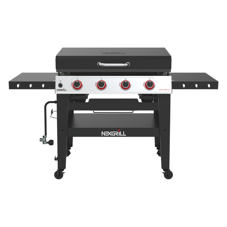 Daytona™ 4-Burner Propane Gas Grill with Griddle Top in Black