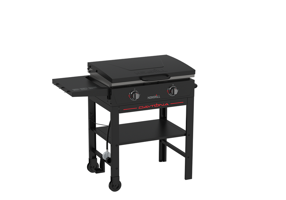 Daytona™ 28" 2-Burner Propane Gas Griddle with Lid in Black