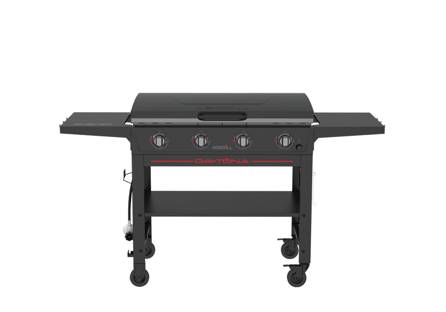 Daytona™ 36" 4-Burner Propane Gas Griddle with Lid in Black