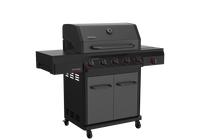 Nexgrill Gourmet Pro 5 Burner Dual Fuel Gas Grill with Side Burner in Graphite