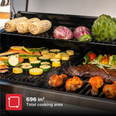 Gourmet Pro 5-Burner Gas Grill with Side Burner in Black