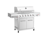 Gourmet Pro 6-Burner Stainless Steel Gas Grill with Searing Side Burner