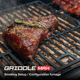 Gourmet Pro 6-Burner Graphite Dual Fuel Gas Grill with Searing Side Burner