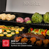 Gourmet Pro 6-Burner Graphite Dual Fuel Gas Grill with Searing Side Burner