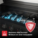 Gourmet Pro 6-Burner Graphite Dual Fuel Gas Grill with Searing Side Burner