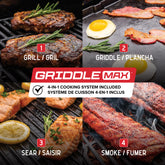 Gourmet Pro 6-Burner Graphite Dual Fuel Gas Grill with Searing Side Burner