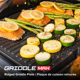 Gourmet Pro 6-Burner Graphite Dual Fuel Gas Grill with Searing Side Burner