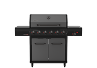 Gourmet Pro 6-Burner Graphite Dual Fuel Gas Grill with Searing Side Burner