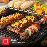 Gourmet Pro 6-Burner Stainless Steel Gas Grill with Searing Side Burner