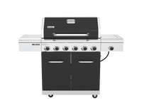 Deluxe 6 Burner Gas Grill Black Ceramic Searing Side Nexgrill