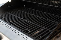 Deluxe 4-Burner Natural Gas Grill in Black with Ceramic Searing Side Burner