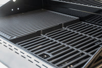 Deluxe 4-Burner Natural Gas Grill in Black with Ceramic Searing Side Burner