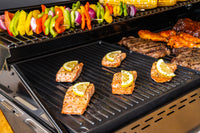 Deluxe 4-Burner Natural Gas Grill in Black with Ceramic Searing Side Burner