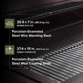 Nexgrill Oakford Outpost 29 Offset Smoker Charcoal Grill in Black