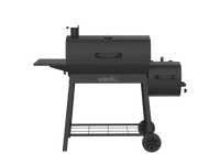 Nexgrill Oakford Outpost 29 Offset Smoker Charcoal Grill in Black