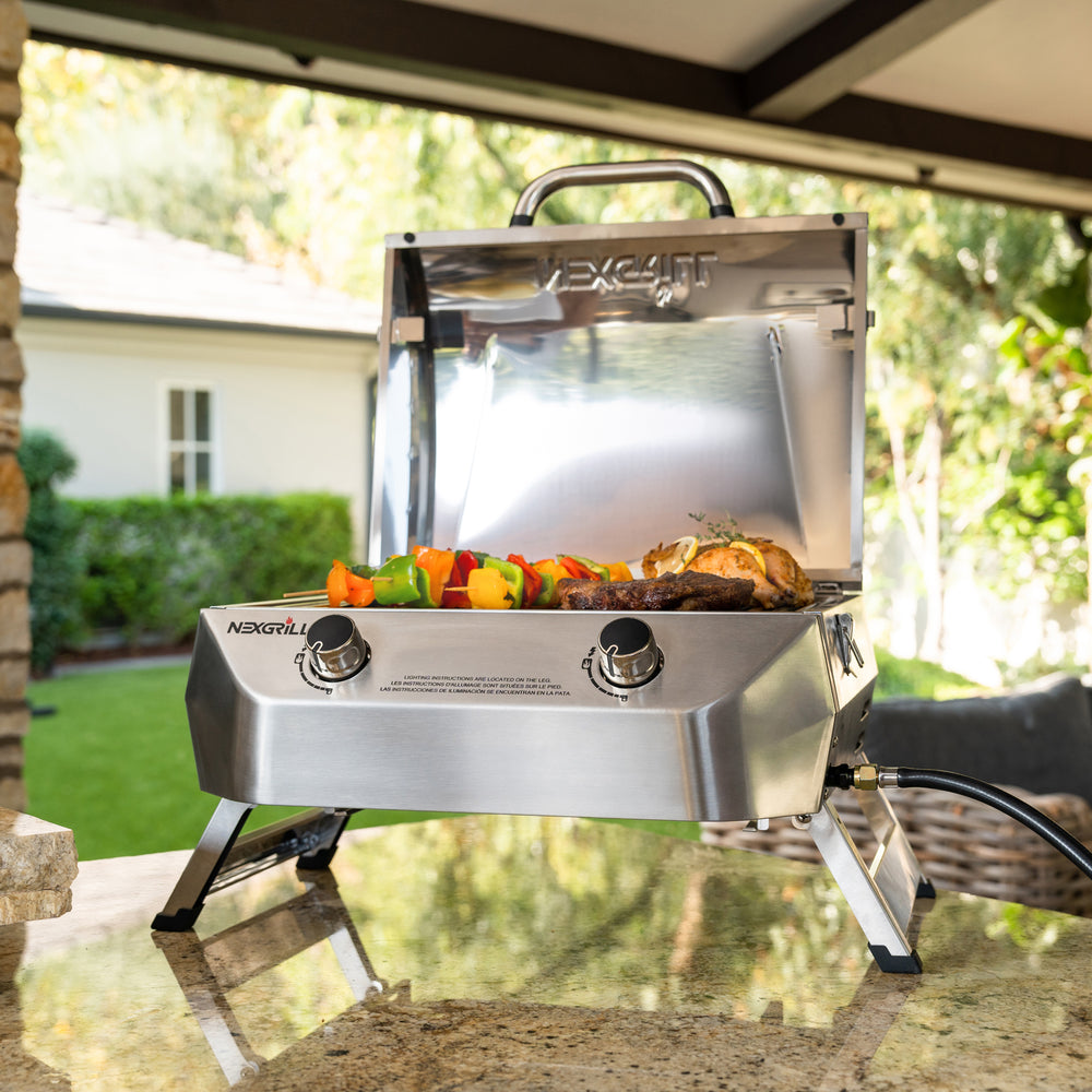 2-Burner Stainless Steel Portable Gas Grill