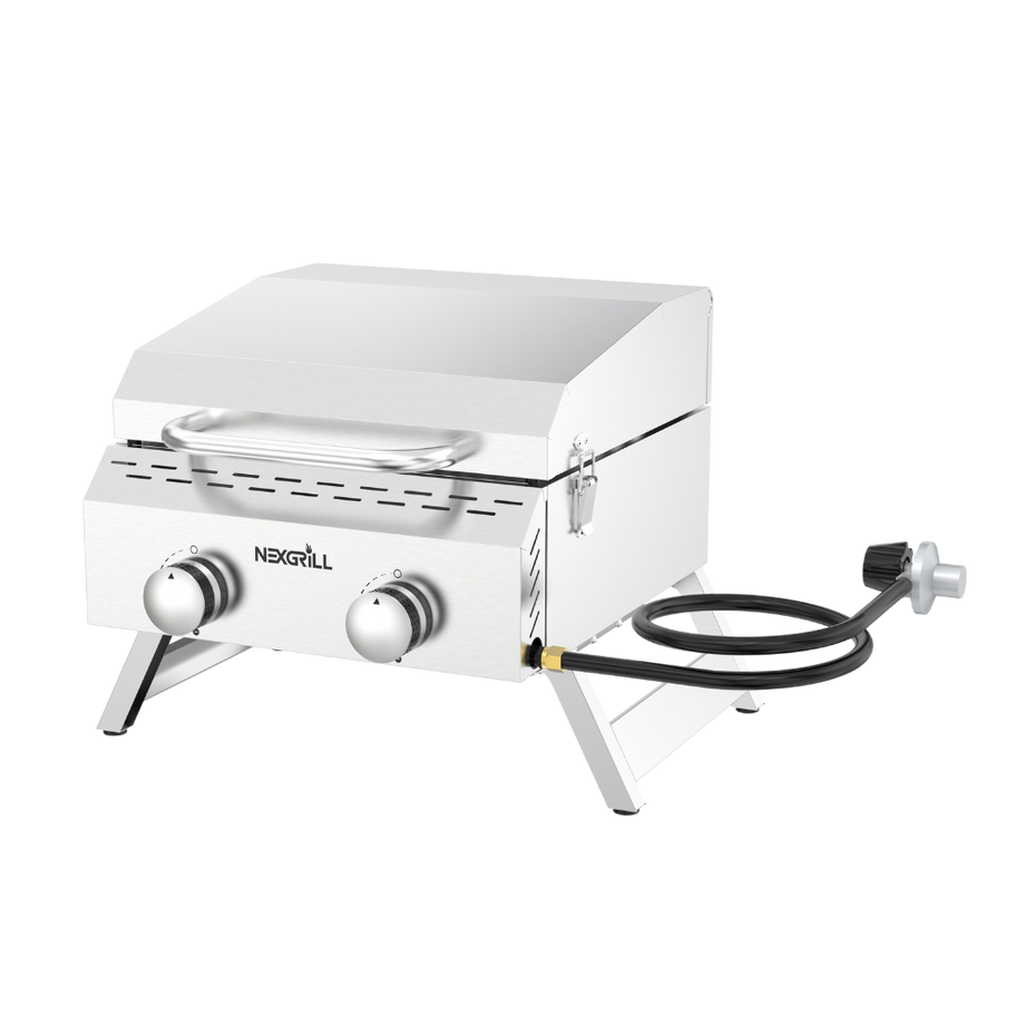 2-Burner Stainless Steel Portable Propane Gas Grill