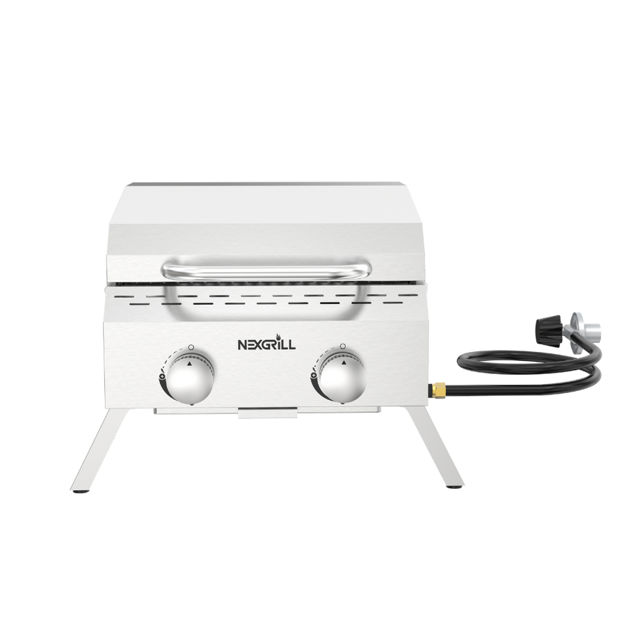 2-Burner Stainless Steel Portable Propane Gas Grill
