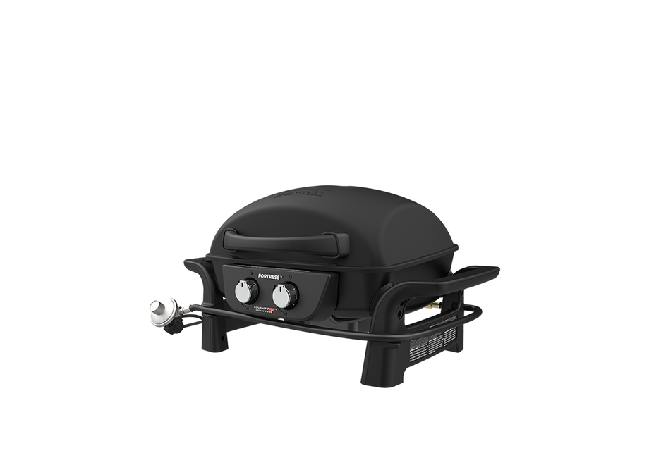 Fortress™ 2-Burner Cast Aluminum Gas Grill with Gourmet Plus™ Cooking System