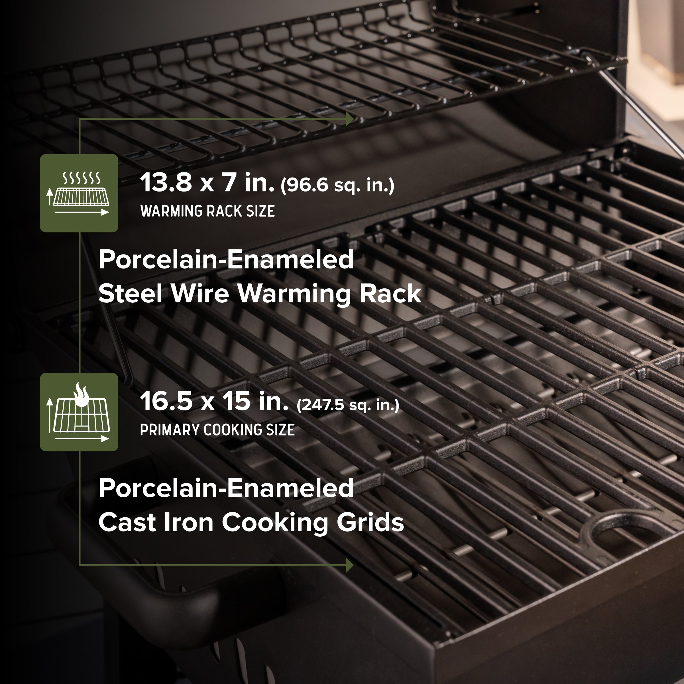 Oakford Outpost 18 Portable Charcoal Tabletop Grill in Black