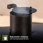 Nexgrill Oakford Outpost 18 Portable Charcoal Tabletop Grill in Black