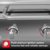 Nexgrill  2-Burner Portable Propane Gas Table Top Grill in Stainless Steel