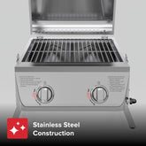 Nexgrill  2-Burner Portable Propane Gas Table Top Grill in Stainless Steel