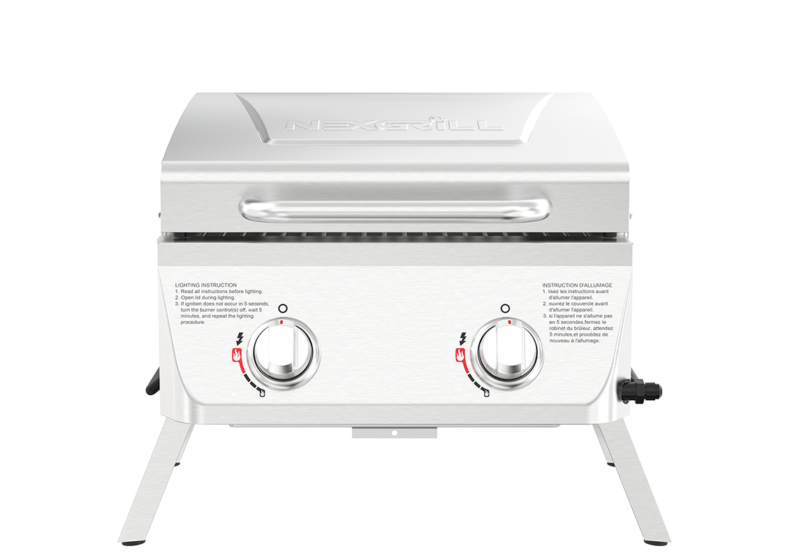 KILLER BURNER II しんちゃん Nexgrill 2-Burner Portable Propane Gas Table Top Grill in Stainless St
