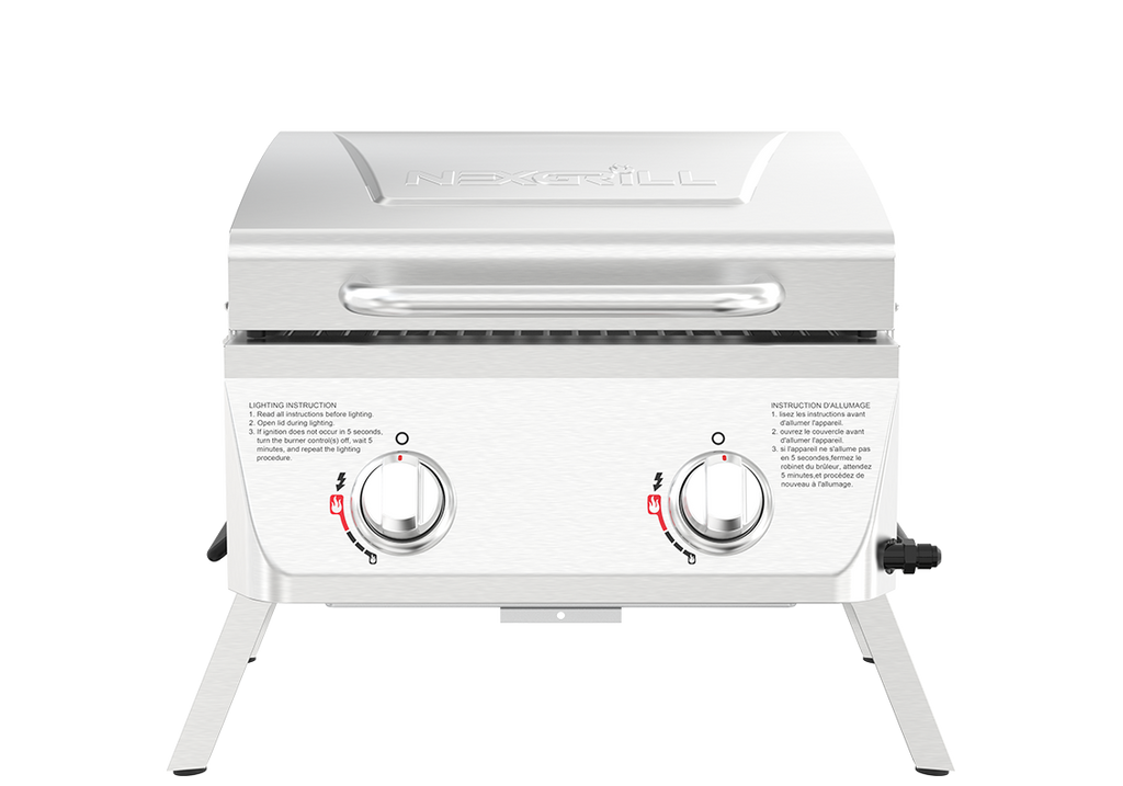 Nexgrill 2-Burner Portable Propane Gas Table Top Grill in Stainless St