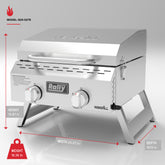Rally™ 2-Burner Portable Stainless Steel Gas Grill